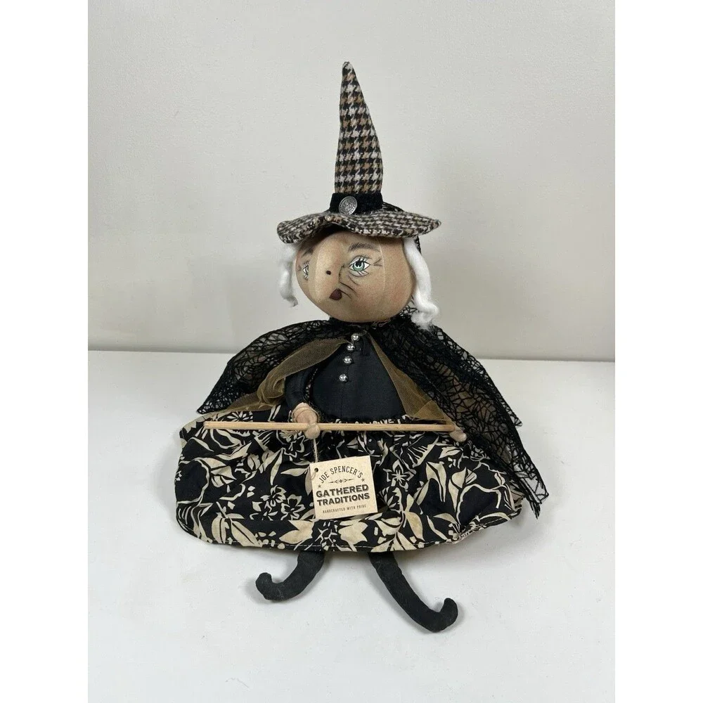Joe Spencer Gathered Traditions Doll Halloween Naomi Witch Handcrafted Halloween